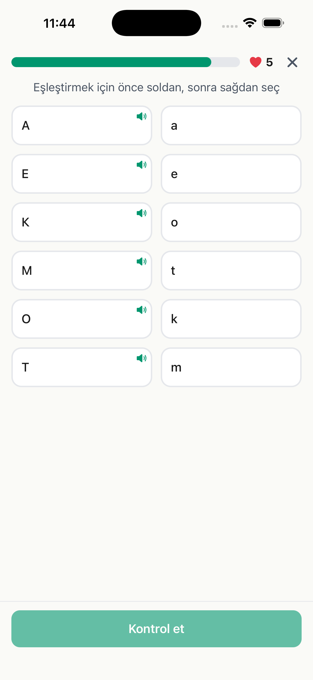 Eşleştirme alıştırmaları — Bulgarca Kolayca ekranı
