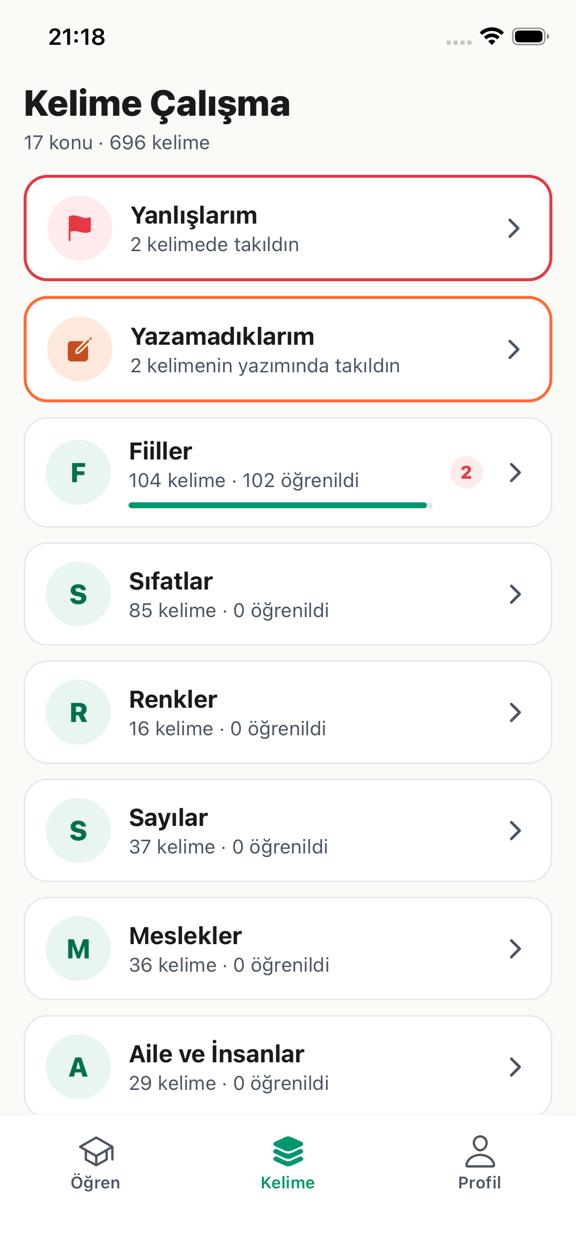 17 konu, 696 kelime — Bulgarca Kolayca